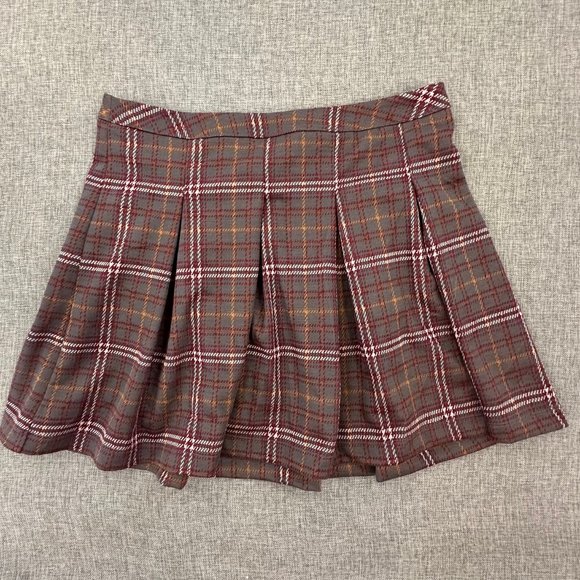 New! Arizona Jean Co Pleated Mini‎ Skirt MSRP $49 Schoolgirl Junior Large Zipper - Picture 1 of 13